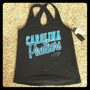 Glittery Carolina Panthers Crossback Tank